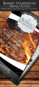 GraphicRiver Bonzo Steakhouse Menu Flyer