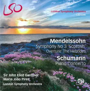 Pires, Gardiner - Mendelssohn: Symphony no 3, Hebrides; Schumann: Piano Concerto (2014)