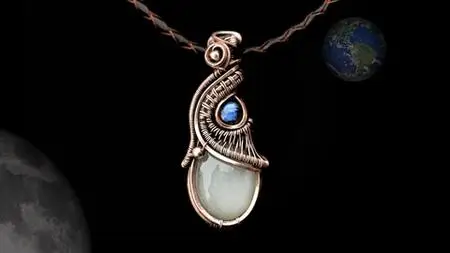 Wire Wrapping Jewelry Making: Bluemoon Wire Wrap Pendant