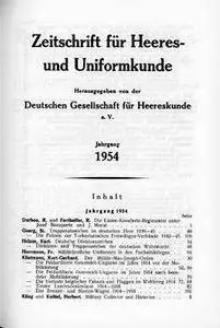 Zeitschrift fur Heeres- und Uniformkunde №134-139 1954