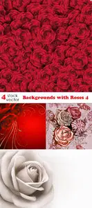 Vectors - Backgrounds with Roses 4