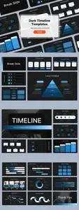 Dark Timeline Template - Powerpoint Templates