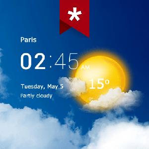 Transparent clock weather Pro v6.18.8