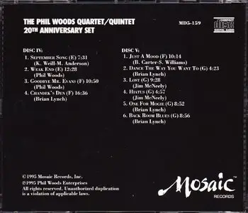 The Phil Woods Quartet/Quintet - 20th Anniversary Set (1976-92) [5CD BoxSet] {1995 Mosaic Remaster}
