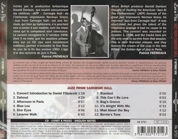 Jazz From Carnegie Hall - Live in Paris 1er Oct. 1958 (2018) {Fremeaux & Associes}