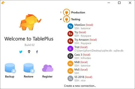 TablePlus 4.3.1 Build 178