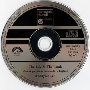 Anonymous 4 - Lily & The Lamb (1995, Harmonia Mundi # HMU 907125) [RE-UP]