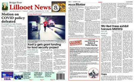 Bridge River Lillooet News – October 13, 2021