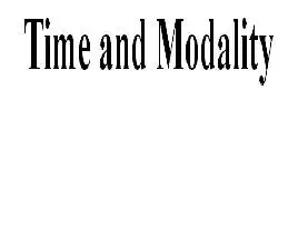 Time and Modality