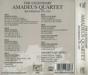 The Legendary Amadeus Quartet - Recordings 1951-1957: Haydn, Schubert, Brahms (2009) [7CD Box Set] {Brilliant Classics}