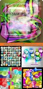 Abstract glossy background vector set 5