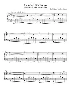 Laudate Dominum - Wolfgang Amadeus Mozart (Piano Solo)