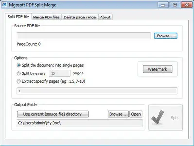 Mgosoft PDF Split Merge 8.8.11