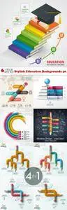 Vectors - Stylish Education Backgrounds 30