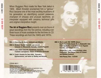 Ruggiero Ricci - The Art of Ruggiero Ricci (5CD) (2003)
