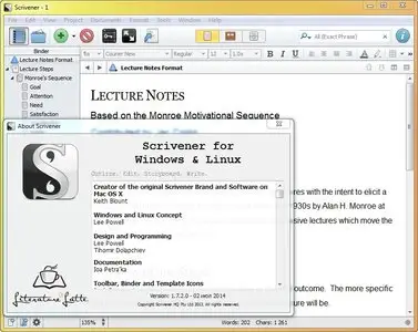 Scrivener 1.7.2