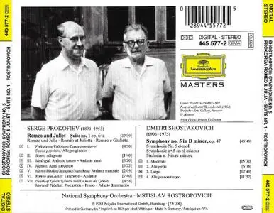 Mstislav Rostropovich, National Symphony Orchestra - Shostakovich: Symphony No. 5; Prokofiev: Romeo and Juliet (1996)