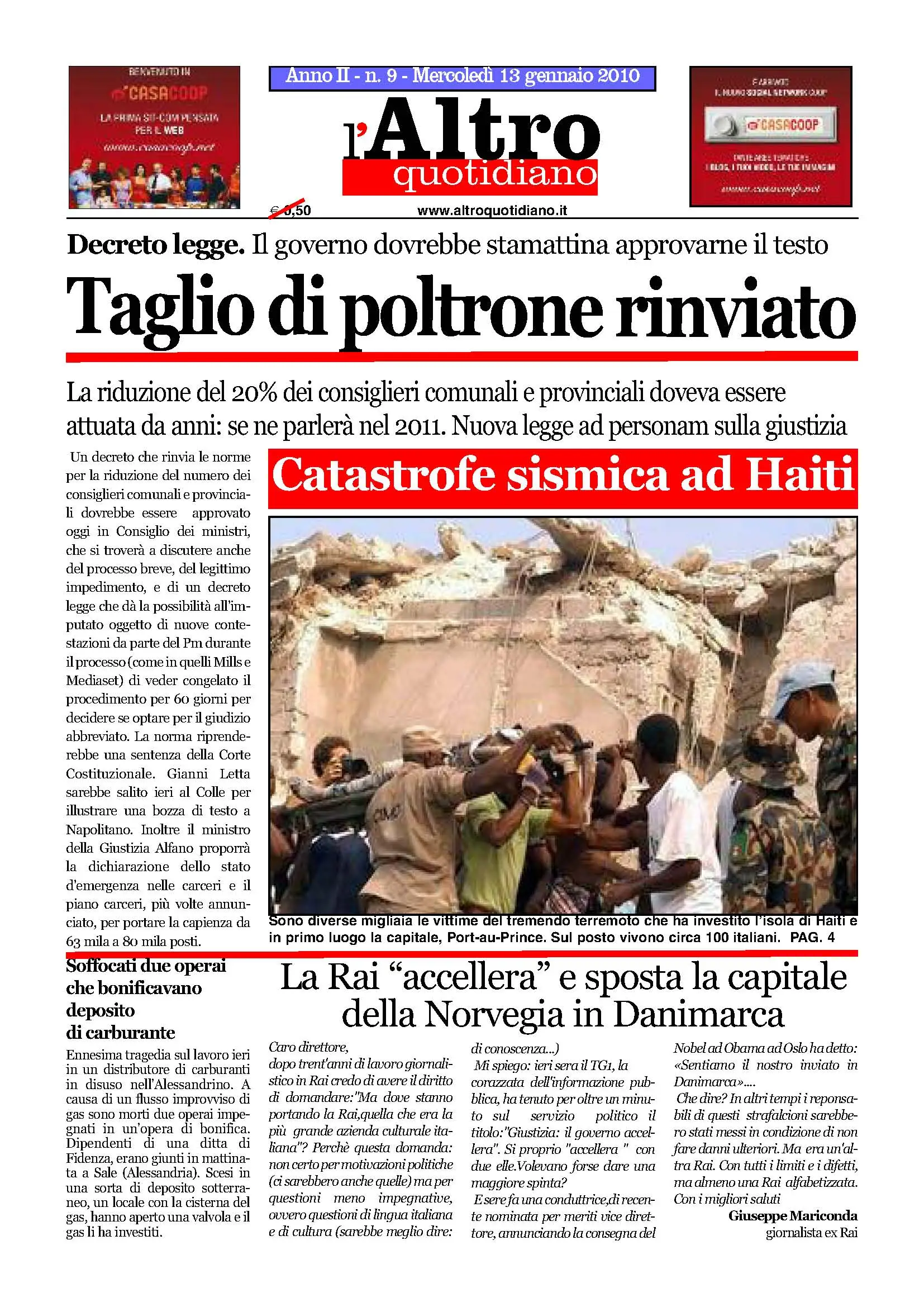 Altro Quotidiano 13.01.2010