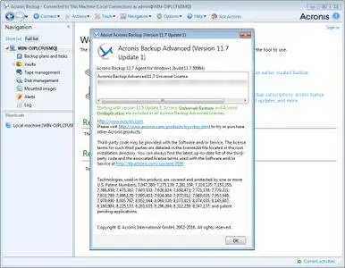 Acronis Backup Advanced 11.7.50064