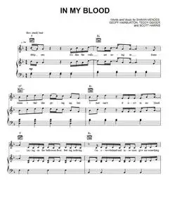Shawn Mendes - In My Blood Sheet Music