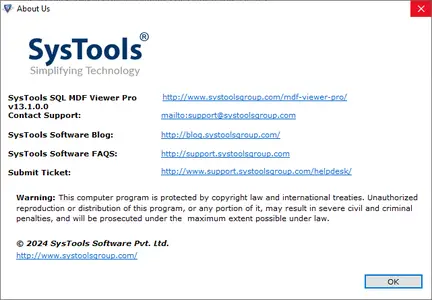 SysTools SQL MDF Viewer Pro 13.1