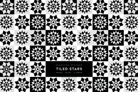 EE - Tiled Stars   Vector Seamless Pattern 79Y6PWJ