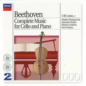 Rostropovich, Richter, Gendron, Françaix - Beethoven: Complete Music for Cello and Piano (1994)