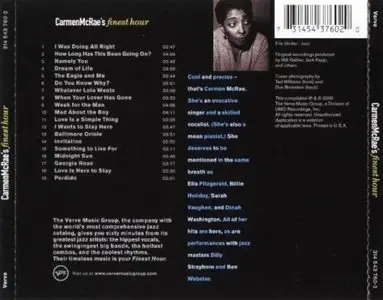 Carmen McRae - Carmen McRae's Finest Hour (2000)