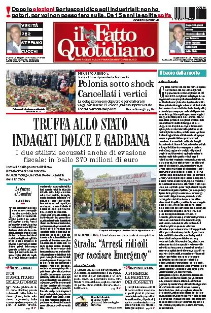Il Fatto Quotidiano (11-04-10)