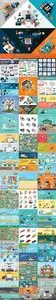 Templates flat design concept vector set 29