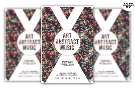 CreativeMarket - ART ABSTRACT MUSIC Flyer Template