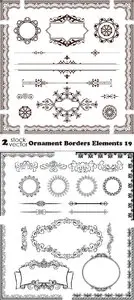 Vectors - Ornament Borders Elements 19