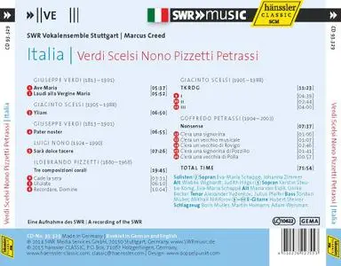 Marcus Creed, SWR Vokalensemble Stuttgart - Italia: Verdi, Scelsi, Nono, Pizzetti, Petrassi (2015)