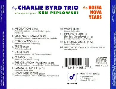 Charlie Byrd Trio (with Ken Peplowski) - Bossa Nova Years (1991)
