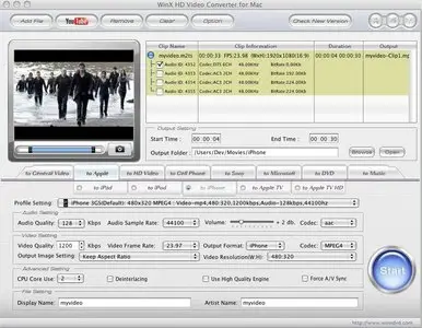 WinX HD Video Converter for Mac 3.5.7