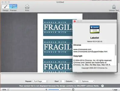 Chronos Labelist 8.0.4 Mac OS X