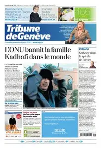 TRIBUNE DE GENEVE  28 Février 2011