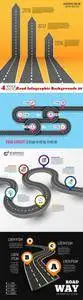 Vectors - Road Infographic Backgrounds 20