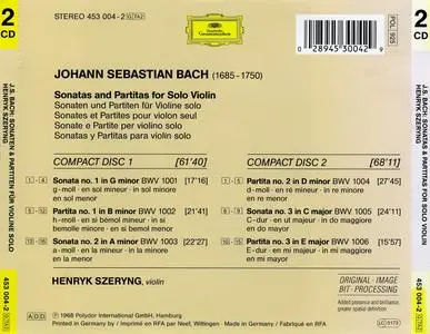 Henryk Szeryng - Johann Sebastian Bach: Sonatas & Partitas For Violin (1968) 2CD, Remastered Reissue 1996