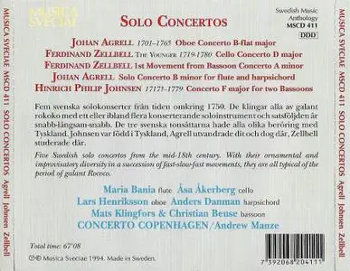 Andrew Manze, Concerto Copenhagen - Johan Agrell, Ferdinand Zellbell, Hinrich Philip Johnsen: Solo Concertos (1994)