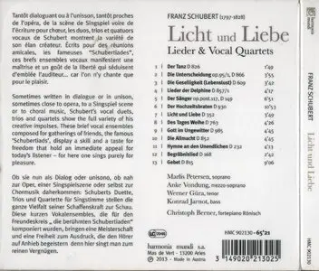 Franz Schubert - Licht und Liebe (2013) {Harmonia Mundi}