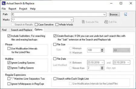 DivlocSoft Actual Search and Replace 2.9.4