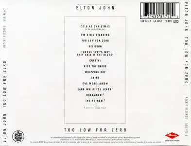 Elton John - Too Low For Zero (1983) [Rocket 558 475-2, Remastered]