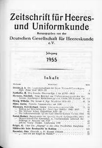 Zeitschrift fur Heeres- und Uniformkunde №140-145 1955