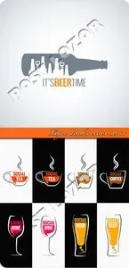 Logos drinks vector set 18