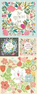Cute Floral Patterns Vector 2
