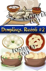 Dumplings and ravioli #2 - Stock Vector