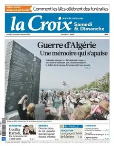 La Croix Du Samedi 1 Novembre  2014