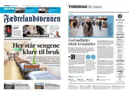 Fædrelandsvennen – 26. mars 2020