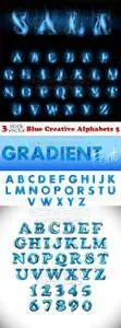 Vectors - Blue Creative Alphabets 5